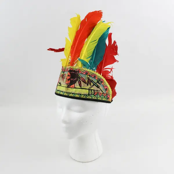 Vintage Child's Native American Toy Headdress Made In The USA
