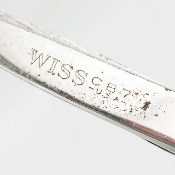 Vintage Wiss Pinking Shears C B 7 Sewing Craft Scissors USA Made Black Handle 