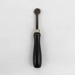 Vintage Black Wood Handle Sewing Tool Tracing Wheel