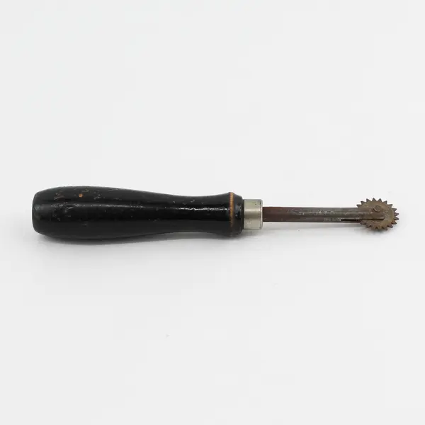Vintage Black Wood Handle Sewing Tool Tracing Wheel