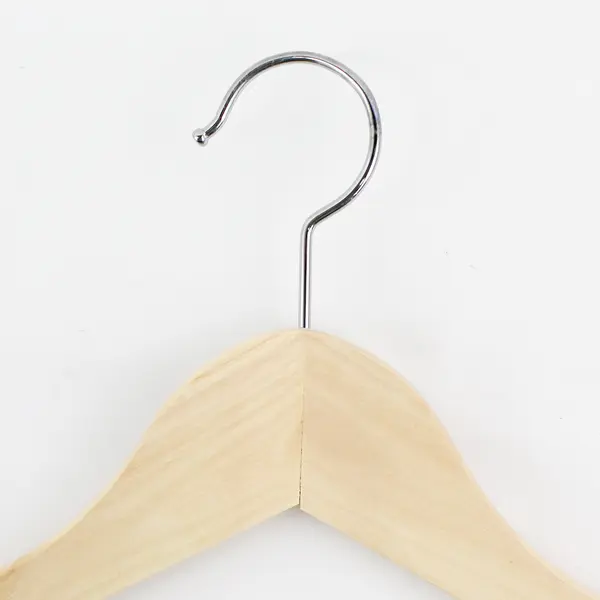 Lot of 10 Adult Size Wooden Suit Hangers Trouser Bar Beige