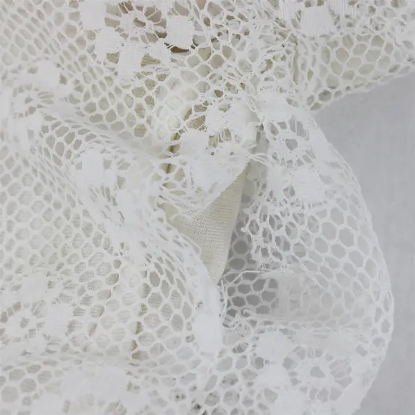 VTG J.C. Penney Womens White Lace Button-Front Robe Misses M Flawed