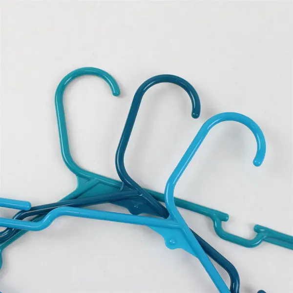 Lot of 10 Merrick Teal Blue Plastic Clothes Hangers Shirts Pants