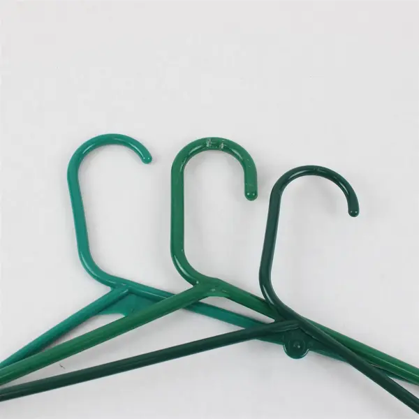 RUFFIES Lot of 10 Green Plastic Clothes Hangers for Shirts & Pants