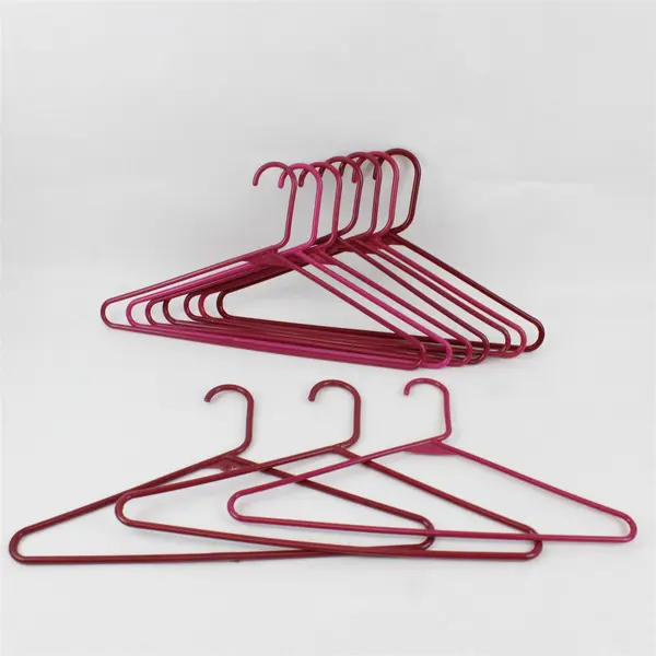 RUFFIES Lot of 10 Magenta Pink Plastic Clothes Hangers Shirts Pants