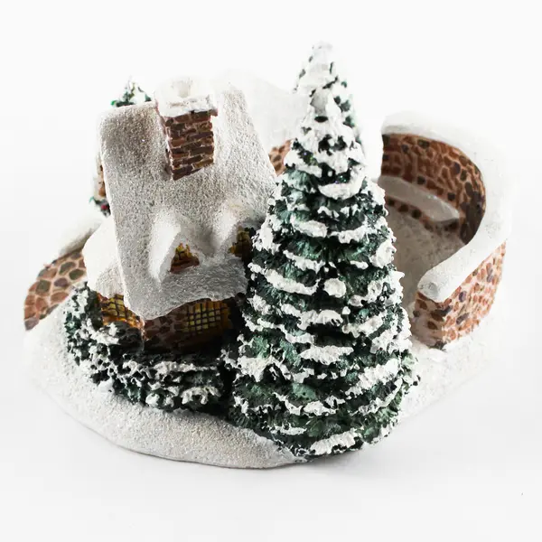 2005 Thomas Kinkade Memories of Christmas Winter Christmas Taper Candle Holder