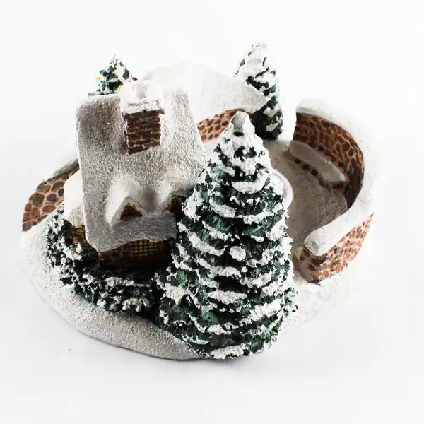 2005 Thomas Kinkade Memories of Christmas Winter Christmas Taper Candle Holder