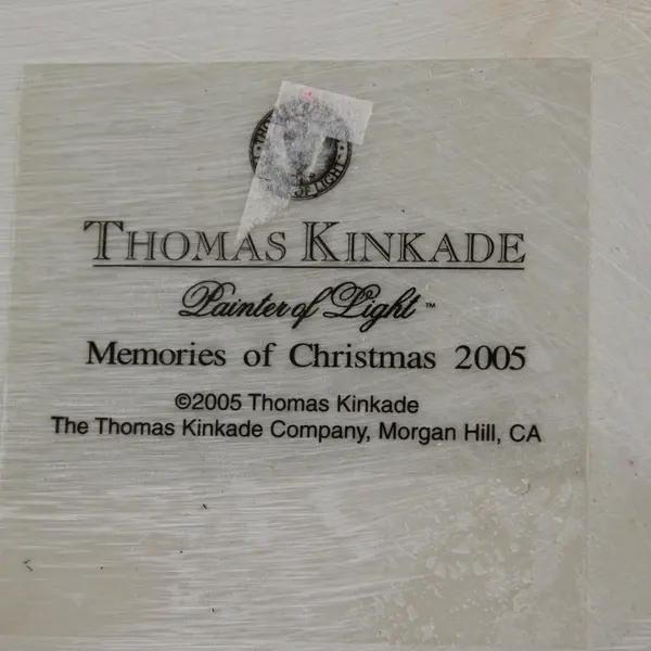2005 Thomas Kinkade Memories of Christmas Winter Christmas Taper Candle Holder