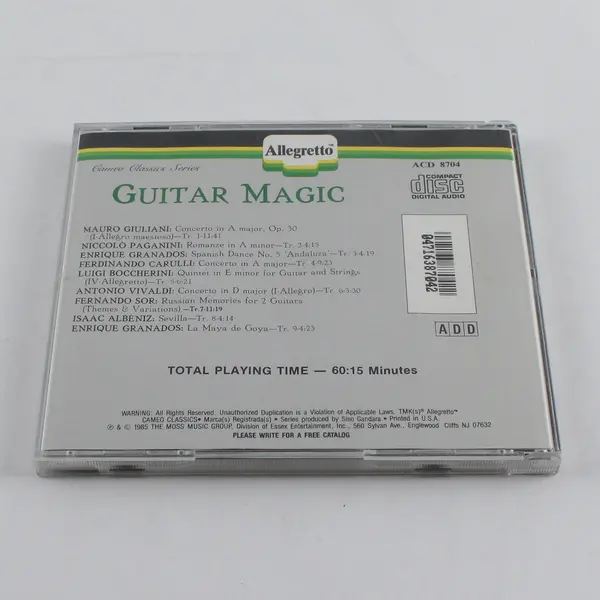 Allegretto Guitar Magic CD Various Artists The Moss Music Group