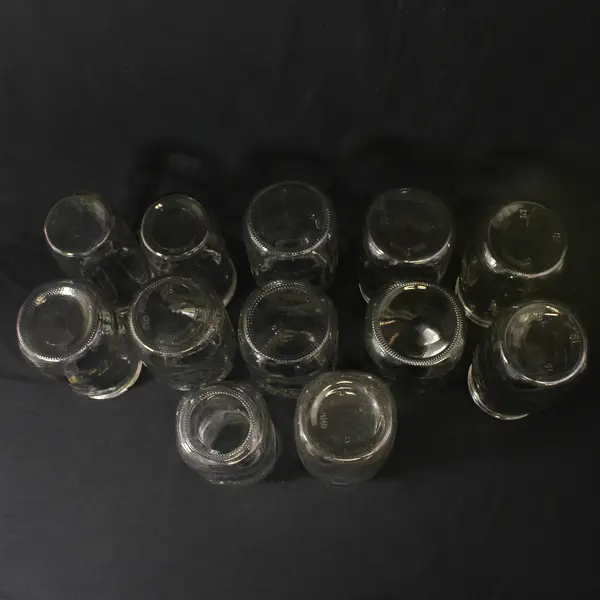 Mixed Lot of 12 Qt Glass Canning Jars Only Ball Kerr Atlas Narrow & Wide Mouth