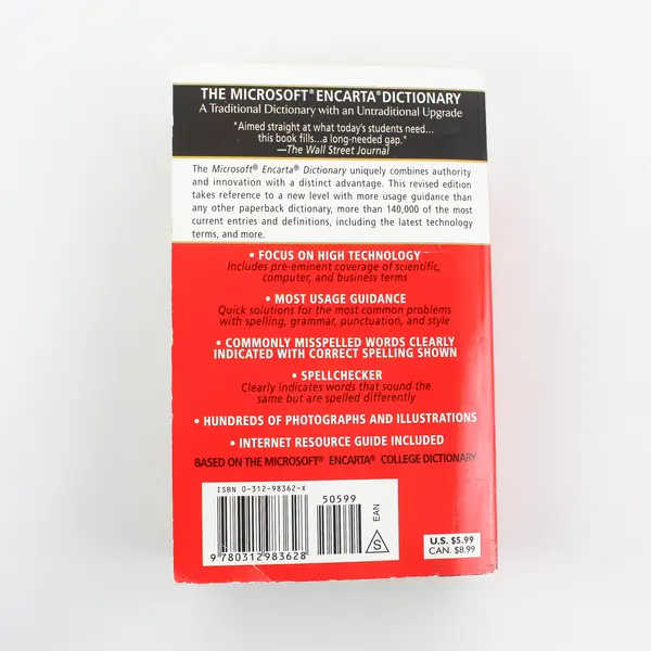 Microsoft Encarta Dictionary : The First Dictionary for the Internet Age 2002 PB