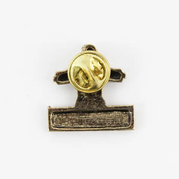 Vtg Kwikset Titan Deadbolt Lock Bronze Tone Lapel Pin