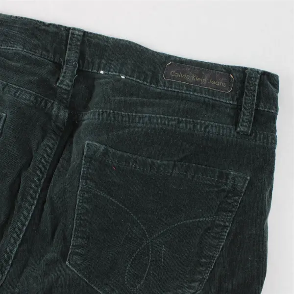 Calvin Klein Forest Green Straight-Leg Corduroy Pants Women's Size 6