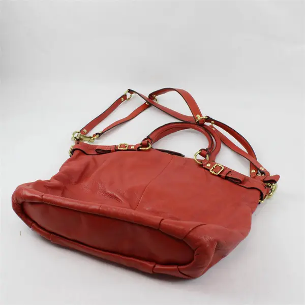 Vintage Coach Madison Orange Leather Satchel Shoulder Bag #A1226-18641