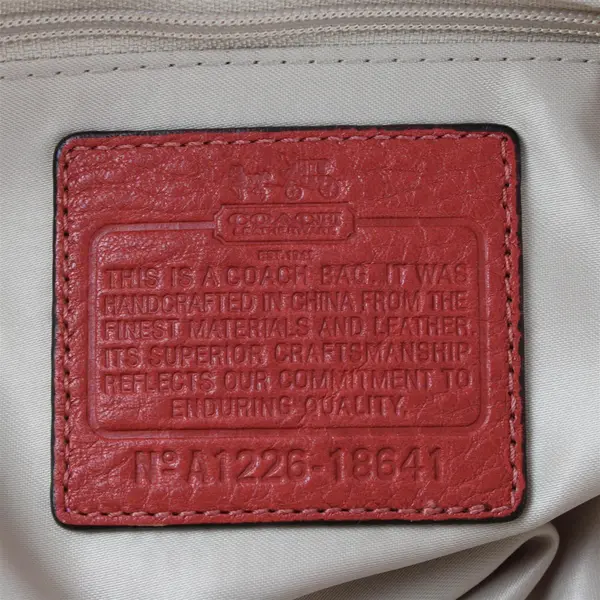 Vintage Coach Madison Orange Leather Satchel Shoulder Bag #A1226-18641