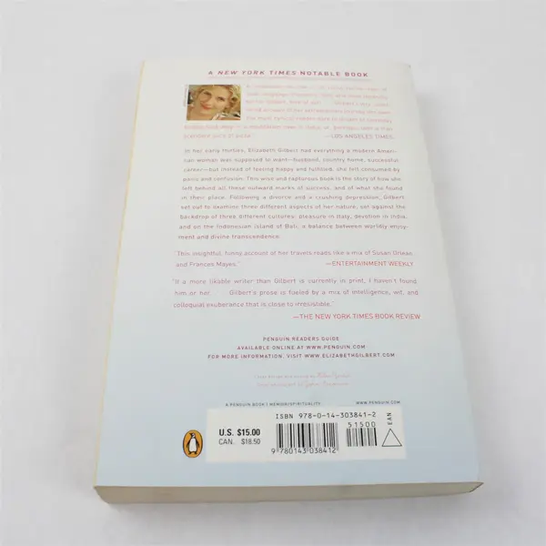 Eat Pray Love Elizabeth Gilbert 2007 Paperback Used Good Condition
