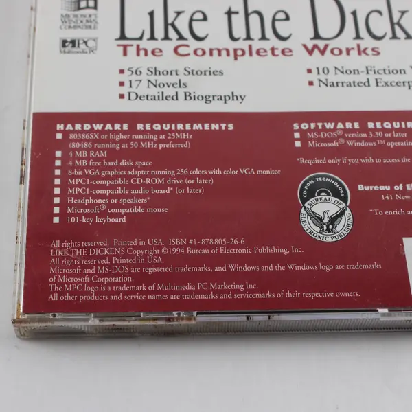 Bureau of Electronic Publishing Like The Dickens CD/ROM 1994 3032