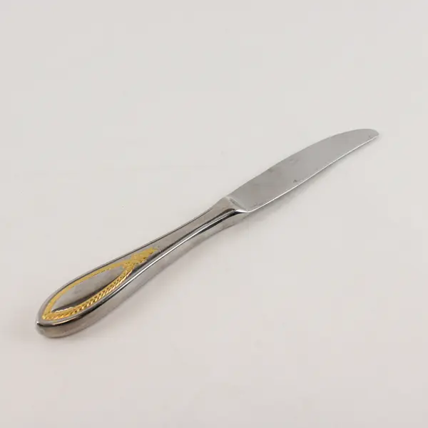 Set of 2 Dinner Knives Yamazaki Mayfair Pattern Gold/Silver Stainless Korea