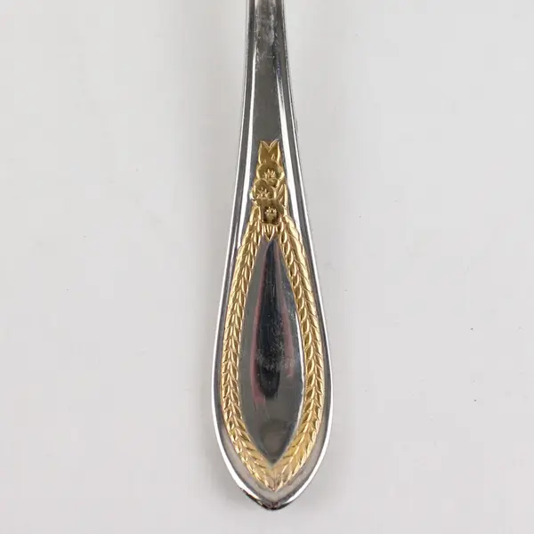 Set of 2 Dinner Knives Yamazaki Mayfair Pattern Gold/Silver Stainless Korea