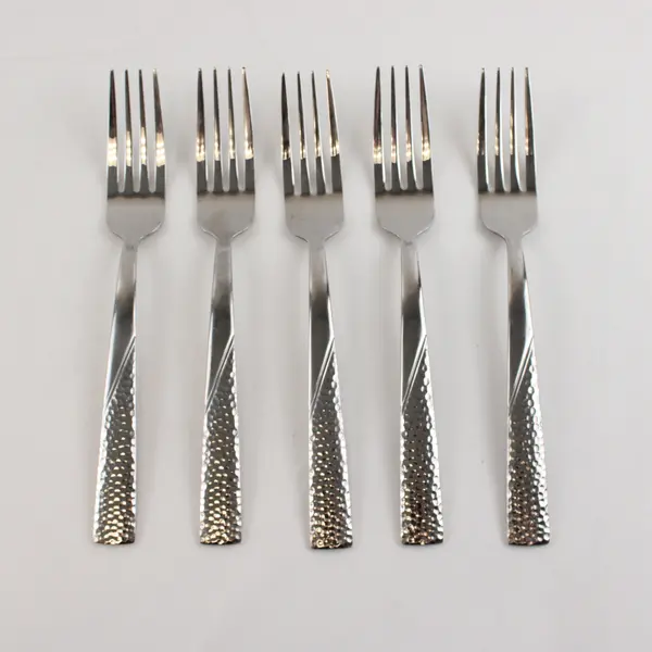 Five 18/0 Stainless Barletta Dinner Forks by Mikasa