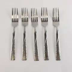 Five 18/0 Stainless Barletta Dinner Forks by Mikasa
