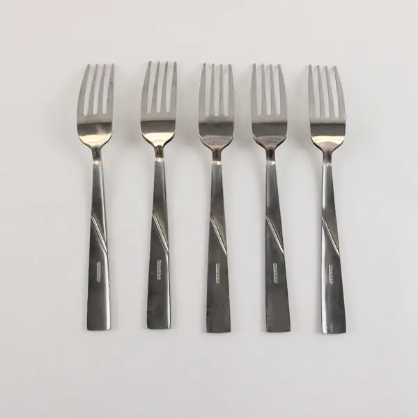 Five 18/0 Stainless Barletta Dinner Forks by Mikasa