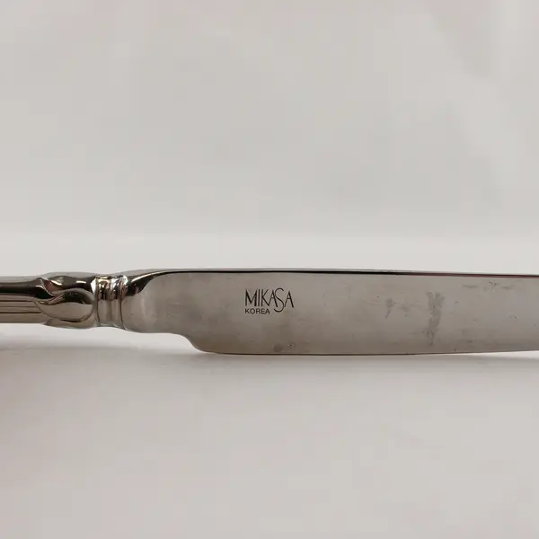 Two 18/8 Stainless Lyons Flatware By Mikasa. Includes Meat Fork & Dinner Knife