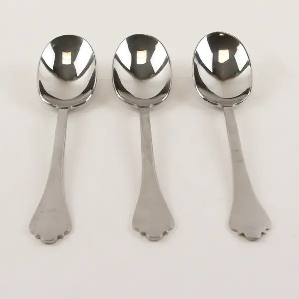 Three 18/8 Stainless Brighton Serving Spoons By Laslo for Mikasa