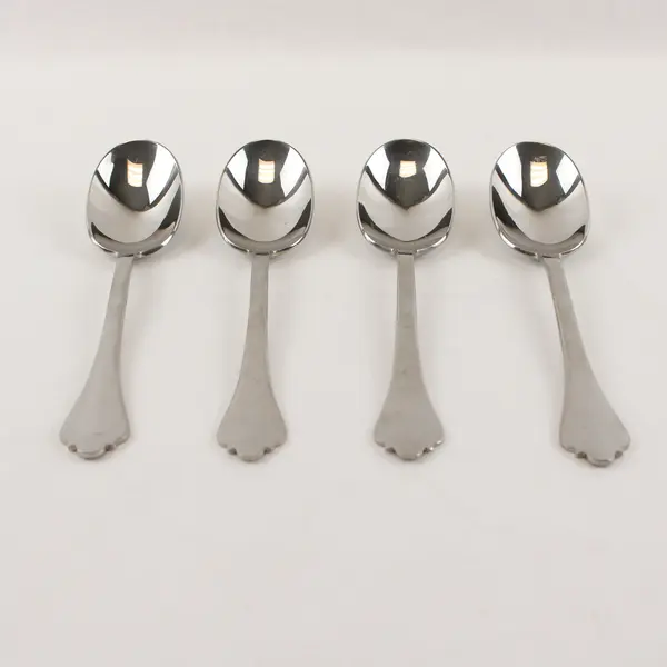 Four 18/8 Stainless Brighton Serving Spoons By Laslo for Mikasa