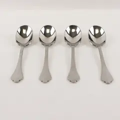 Four 18/8 Stainless Brighton Serving Spoons By Laslo for Mikasa