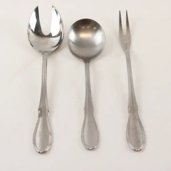 WMF Cromargan Germany 3pc Flatware Cocktail Fork Serving Soup Spoon
