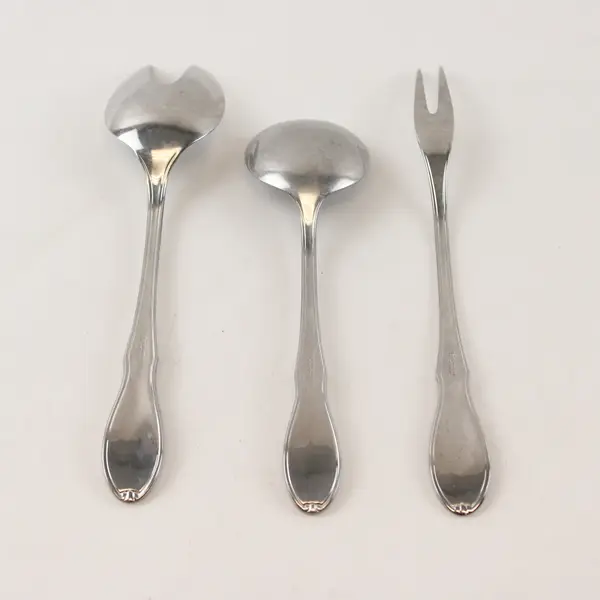 WMF Cromargan Germany 3pc Flatware Cocktail Fork Serving Soup Spoon