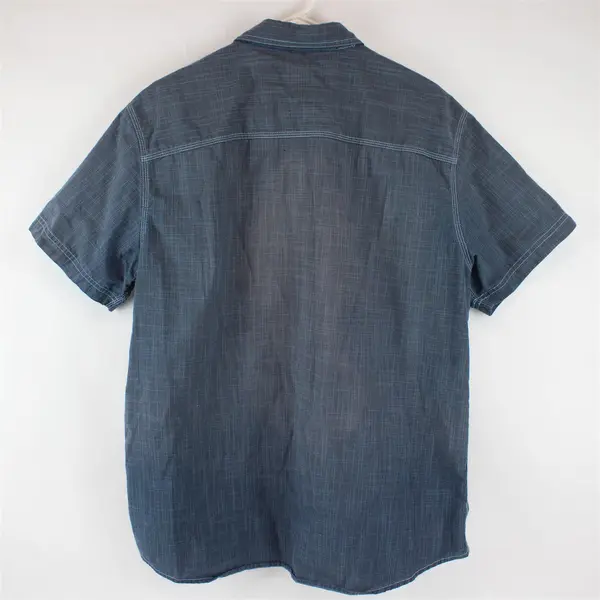 G.H. Bass & Co. Blue Short-Sleeved Button-Down Men's XL