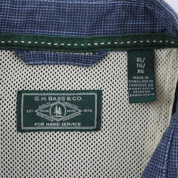G.H. Bass & Co. Blue Short-Sleeved Button-Down Men's XL