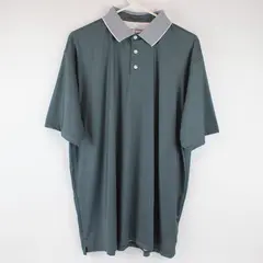 Hickey Freeman Navy and White Pattern Golf Polo Men's XL