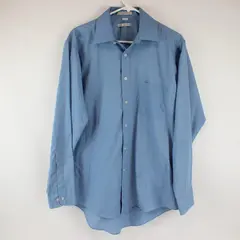 Van Heusen Single Needle Tailoring Long-Sleeved Blue Button-Up Men's 16 34/35