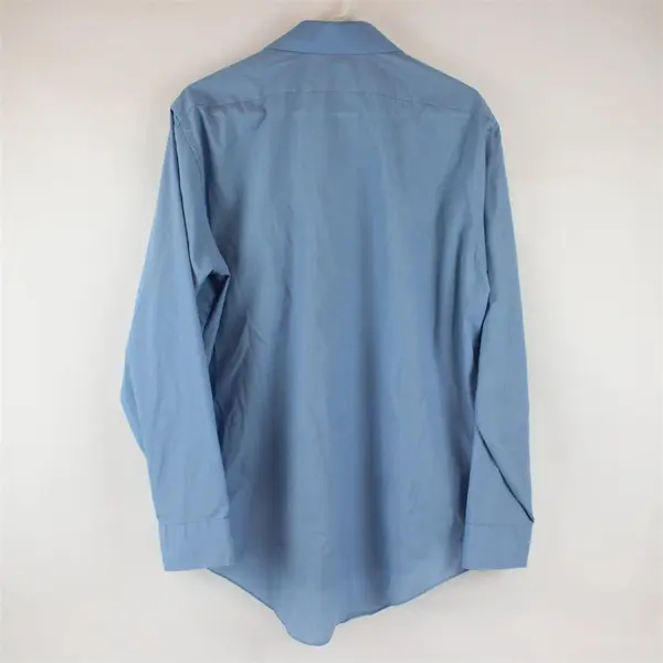 Van Heusen Single Needle Tailoring Long-Sleeved Blue Button-Up Men's 16 34/35