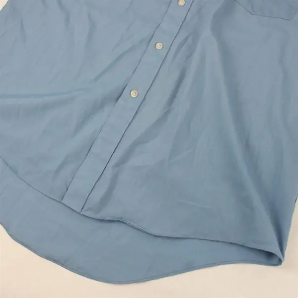 Van Heusen Single Needle Tailoring Long-Sleeved Blue Button-Up Men's 16 34/35