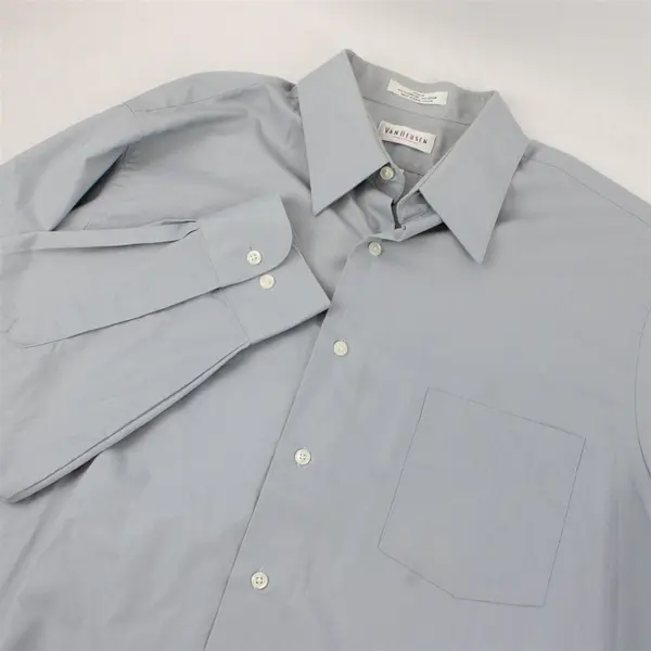 Van Heusen Light Blue Long-Sleeved Button-Up Men's Large FLAWED