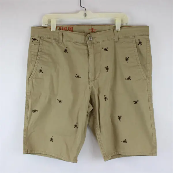 Dockers Scorpion Embroidered Khaki Shorts Men's Size 36