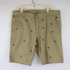 Dockers Scorpion Embroidered Khaki Shorts Men's Size 36