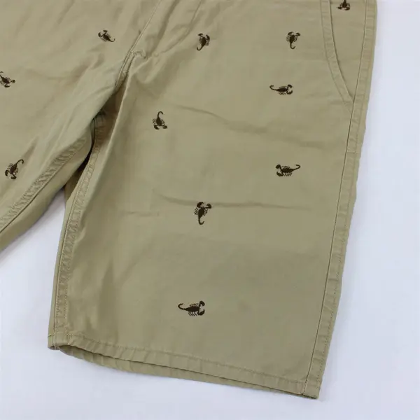 Dockers Scorpion Embroidered Khaki Shorts Men's Size 36