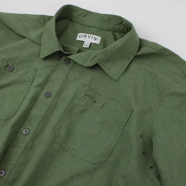 Orvis Green Short-Sleeved Button-Up Men's XL