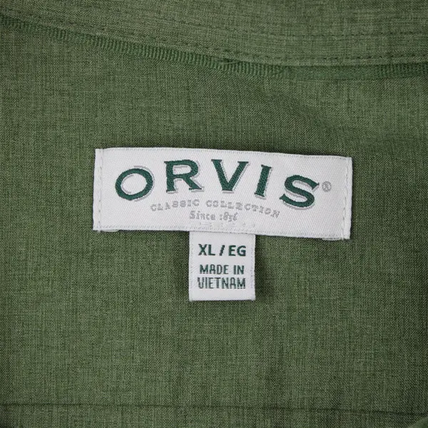 Orvis Green Short-Sleeved Button-Up Men's XL