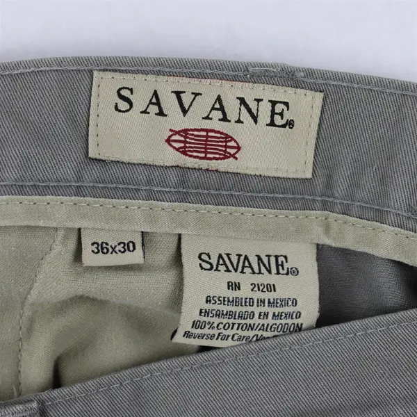 Savane Casual Gray Khaki Pants Men's Size 36x30