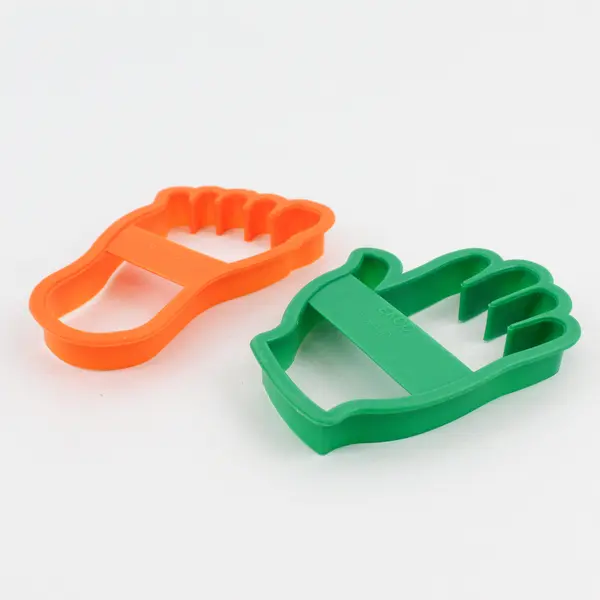 Lot of 2 Ekco Plastic Cookie Cutters Hand and Foot