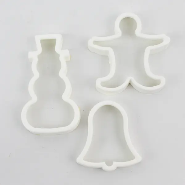 Set of 6 Minimalist Christmas Plastic Cookie Cutters
