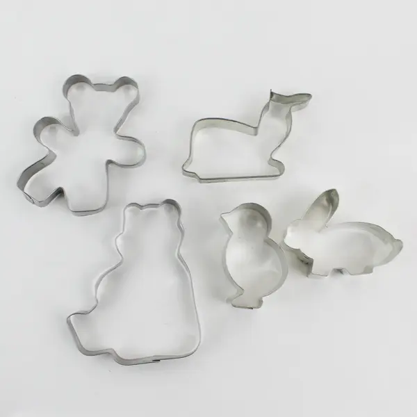 Lot of 12 Assorted Metal Baking Cutters Cookie Cutters Various Shapes
