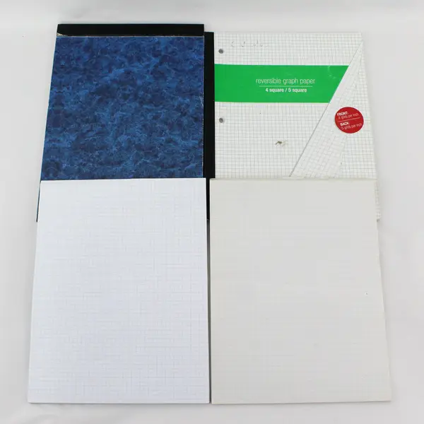 Mixed Lot of 11 Lined and Graph Ruled Paper Pads Partially Used