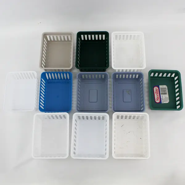 Lot of 11 Sterilite Plastic Storage Trays Desk Organizers